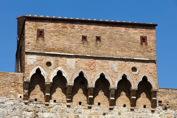 Residuos Muro Defensivo San Gimignano — Foto de Stock