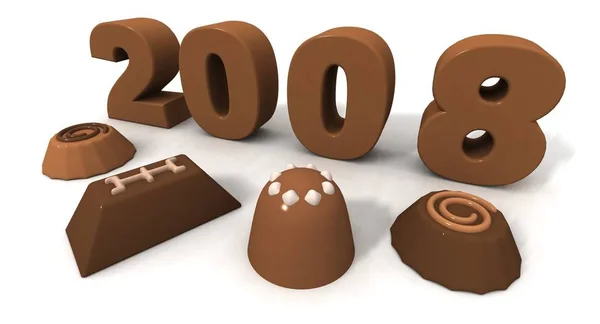 2008의 초콜릿 렌더링 — 스톡 사진