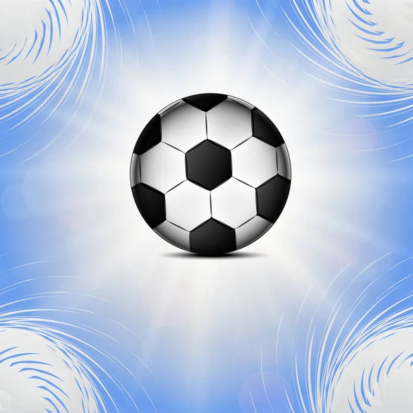 Fußball Symbol Auf Einer Flachen Geometrischen Abstrakten Hintergrund Illustration — Stockfoto