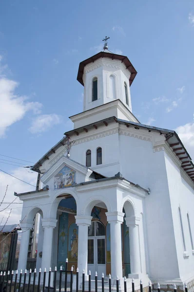 Arquitetura Uma Antiga Igreja Ortodoxa Romênia Rural — Fotografia de Stock