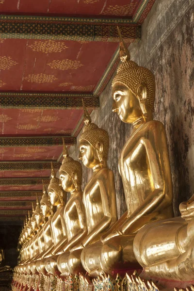 Buddha Szobor Néztem Temple Thaiföld — Stock Fotó