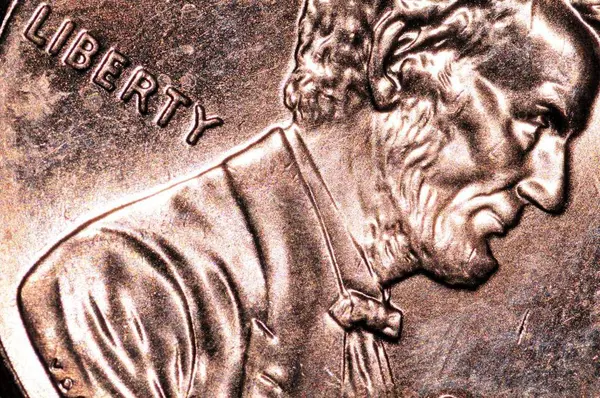 Macro Close One Cent American Penny — Fotografie, imagine de stoc