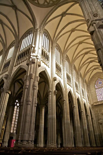 Intérieur Public Libre Accès Cathédrale Vitoria Ville Espagne — Photo