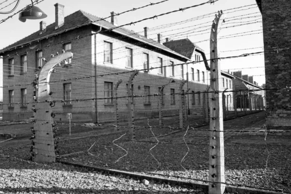 Koncentrációs Tábor Birkenau Közelében Krakkó Lengyelországban — Stock Fotó