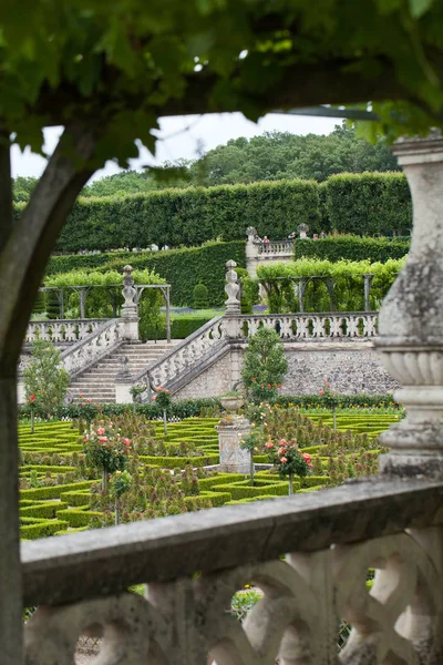 Zahrady Zámek Villandry Údolí Loiry Francii — Stock fotografie