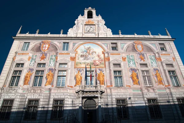 Palazzo San Giorgio Atau Istana George Genoa Italia — Stok Foto