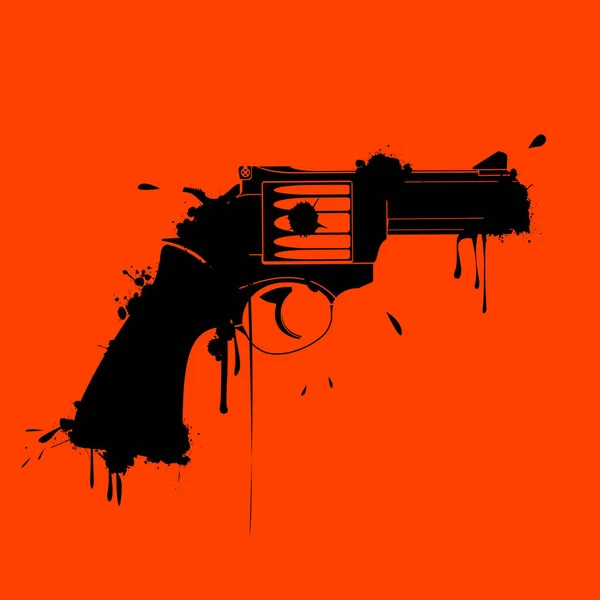 Pistola Gunge Sobre Fondo Color — Foto de Stock