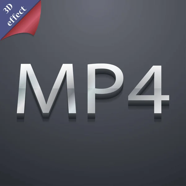 Mpeg4 비디오 아이콘 기호입니다 스타일 텍스트 일러스트레이션을 공간이 트렌디하고 현대적인 — 스톡 사진