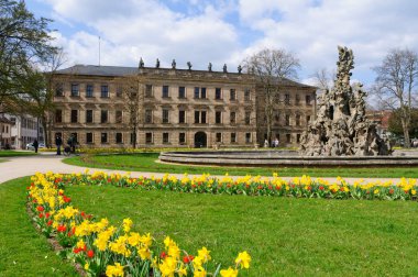 Schloss garten in Spring in Erlangen, Germany. clipart