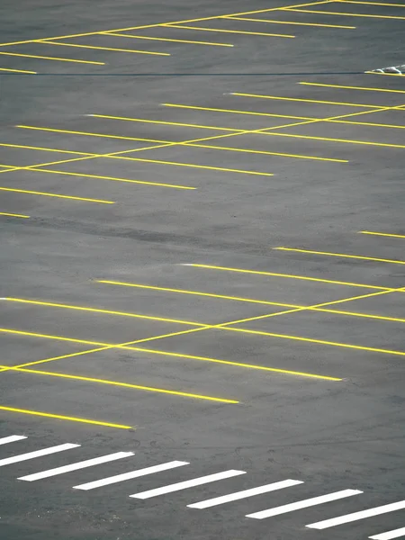 Empty Parking Lot Freshly Built Painted — Stock Photo, Image
