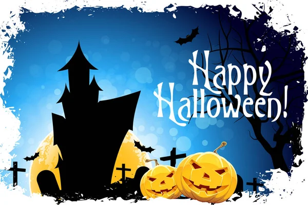 Streszczenie Halloween Karty Komunikatem Happy Halloween — Zdjęcie stockowe