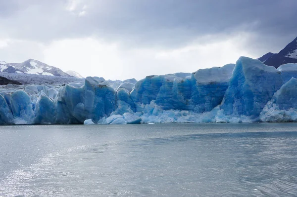 Чилі Торрес Дель Пайне Національний Парк Сірий Льодовик Вид Озерного — стокове фото
