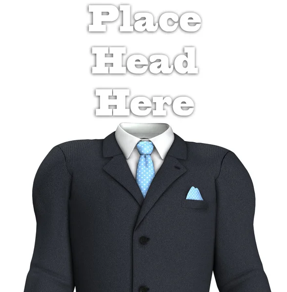 Surrealny Obraz Przedstawiający Biznesmen Bez Głowy — Zdjęcie stockowe