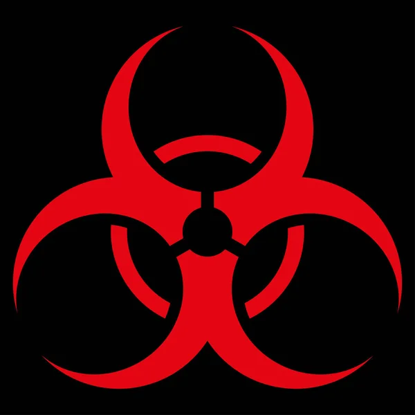 Ref Biohazard Symbol Raster Icon Стиль Плоский Символ Красный Цвет — стоковое фото
