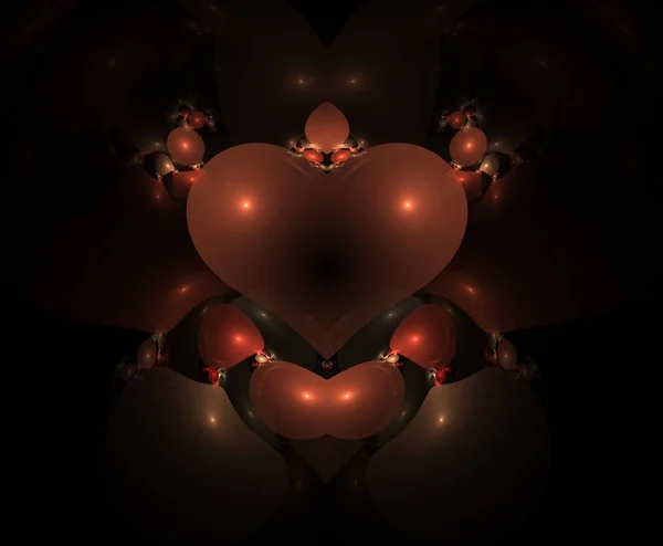 Corazón Fractal Generado Rendido Digitalmente —  Fotos de Stock