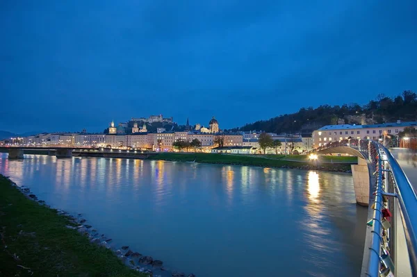 Geceleri Avusturya Salzburg — Stok fotoğraf