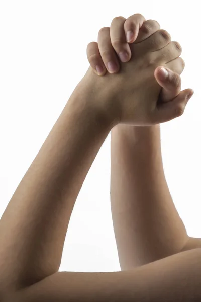 Genç Eller Yapmak Bir Kucaklayan Jest — Stok fotoğraf