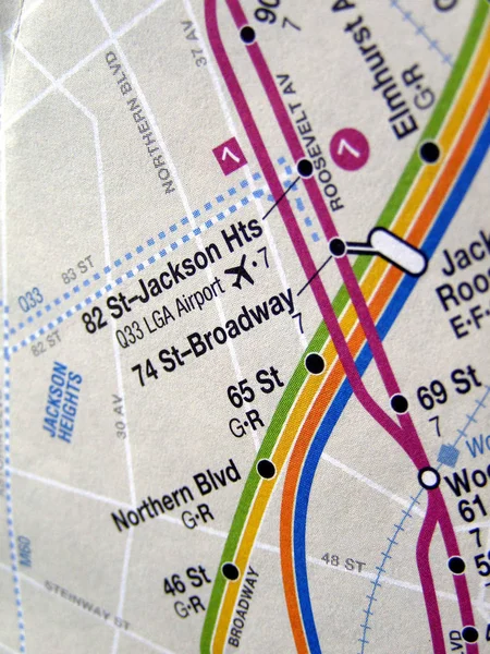 New York Metro Metro Metro Ağının Metro Haritası — Stok fotoğraf