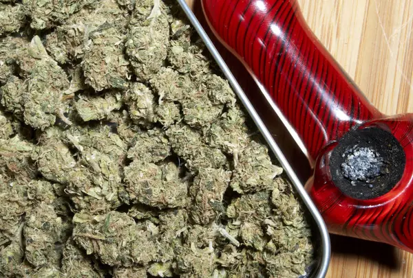 Ogräs Medicinsk Marijuana Grunge Detalj Och Bakgrund — Stockfoto