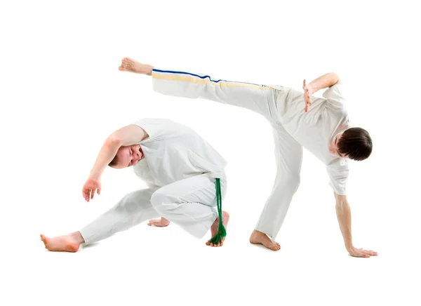 Kapcsolat Sport Capoeira Több Mint Fehér Háttér — Stock Fotó
