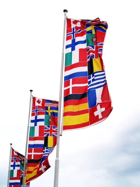 Primer Plano Las Banderas Del Mundo —  Fotos de Stock