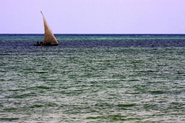 Barco Tanzania Zanzíbar Mar — Foto de Stock