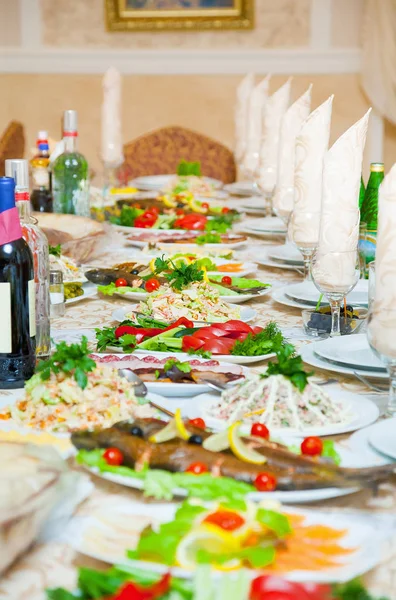 Serviço Mesa Para Férias Restaurante — Fotografia de Stock