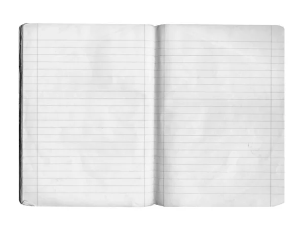 Blank Note Book Page Black White — Stock Photo, Image