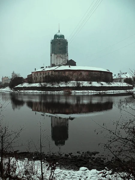 Κάστρο Των Ιπποτών Στο Βίσμποργκ Προαστιακή Αγία Πετρούπολη Ρωσία — Φωτογραφία Αρχείου