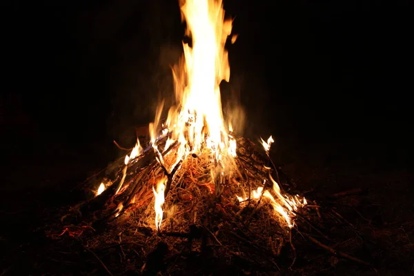 Vista Próxima Queima Chamas Fogo Quente Fundo Texturizado — Fotografia de Stock