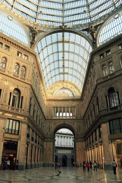 Vista Interior Telhado Galleria Umberto Nápoles Itália — Fotografia de Stock