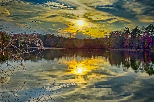 Paisagens Natureza Torno Lago Wylie Carolina Sul — Fotografia de Stock