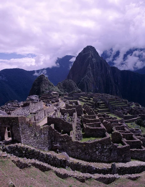 Hermosa Ciudad Inca Perdida Histórica Machu Picchu Con Montañas Los — Foto de Stock