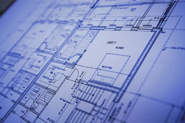 房子的蓝印的细节 — 图库照片