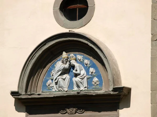 Detalle Decorativo Pared Del Edificio Pistoia Toscana —  Fotos de Stock