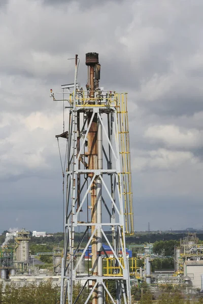 Flare Structuur Industriële Installaties — Stockfoto