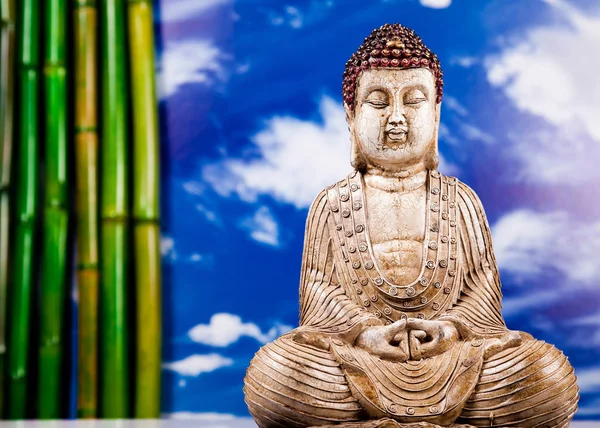 Buddha Hintergrund Lebhafte Farben Natürlicher Ton — Stockfoto