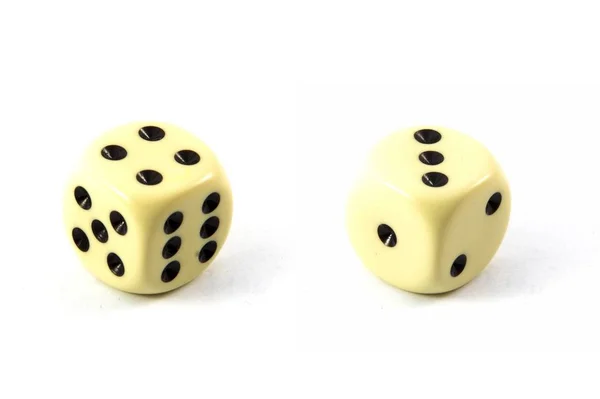 Dices Isolated White Background — Stock Photo, Image