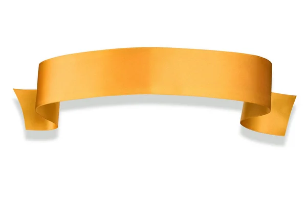 Elegantie Oranje Lint Banner Met Schaduw — Stockfoto