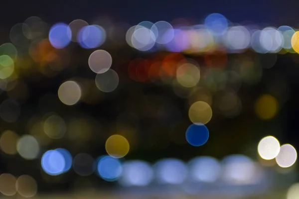 Lumières Ville Fond Bokeh Flou Coloré — Photo