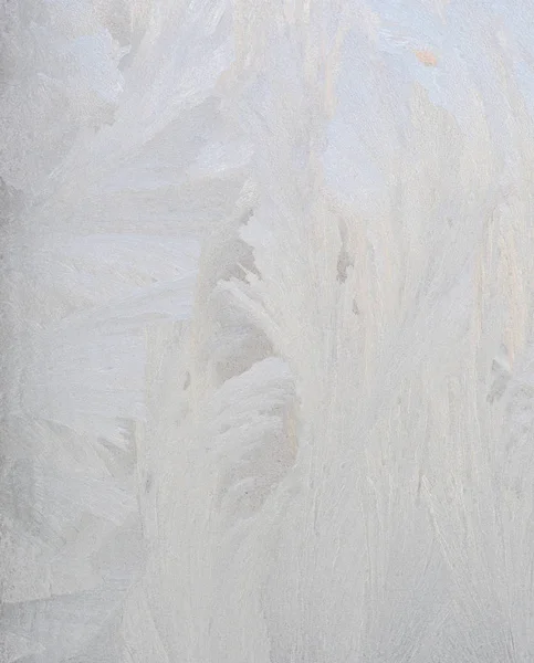 Este Padrão Gelado Neve Janela Inverno — Fotografia de Stock