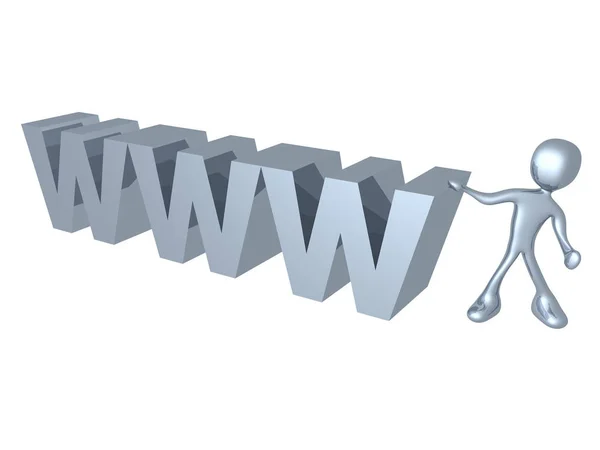 Datorgenererade Bild World Wide Web — Stockfoto