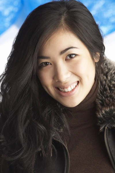 Young Woman Wearing Warm Winter Clothes Studio — Stock Photo, Image