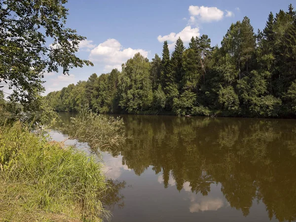 Řeka Chusovaja Sverdlovská Oblast Krajina — Stock fotografie