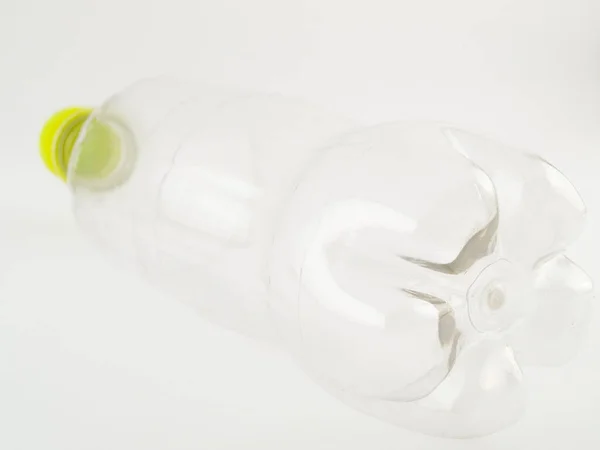 Pvcu Πλαστικό Μπουκάλι Πράσινο Καπάκι Βιδωμένο Καθαρή Φιάλη Ισομετρική Θέα — Φωτογραφία Αρχείου