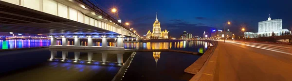 Vista Del Hotel Ucrania Nuevo Puente Arbat Casa Gobierno Federación — Foto de Stock