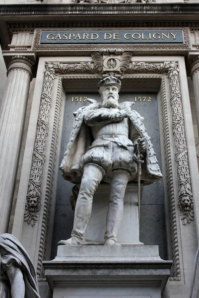 Monument Till Gaspard Coligny Gustave Crauck 1827 1905 Den Protestantiska — Stockfoto