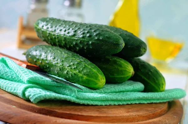 Fresh Cucumbers Close View — Stock Photo, Image