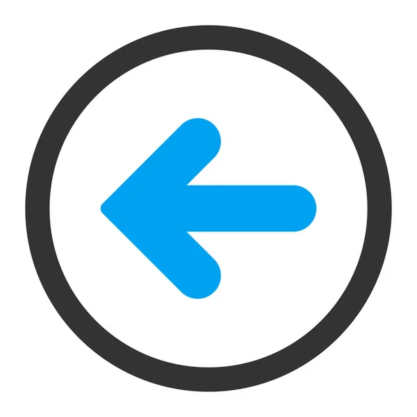 Ikona Šipka Vlevo Rastrová Tento Kulatý Plochý Symbol Nakreslen Modré — Stock fotografie