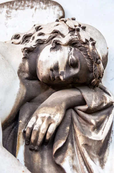 Detalle Una Escultura Luto Cementerio —  Fotos de Stock